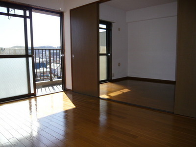 Living and room. Balcony side Western-style