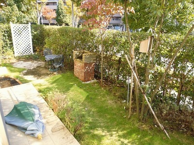 Balcony. A beautiful private garden