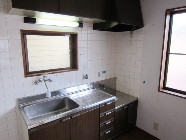 Kitchen. It is a small window with a kitchen