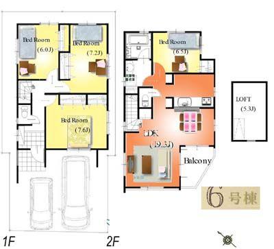 Floor plan. 47,800,000 yen, 4LDK, Land area 99.98 sq m , Building area 105.91 sq m