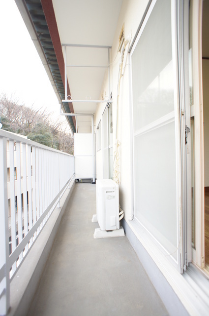 Balcony. Balcony that spans two rooms