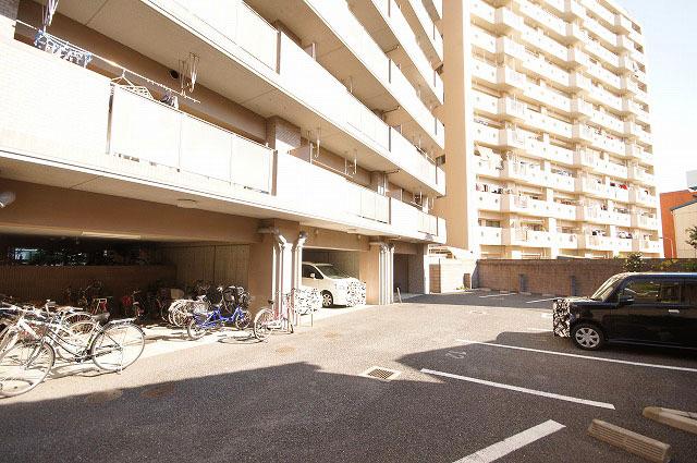 Parking lot. Common areas