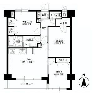 Floor plan. 2LDK+S, Price 34,900,000 yen, Occupied area 63.33 sq m , Balcony area 5.66 sq m