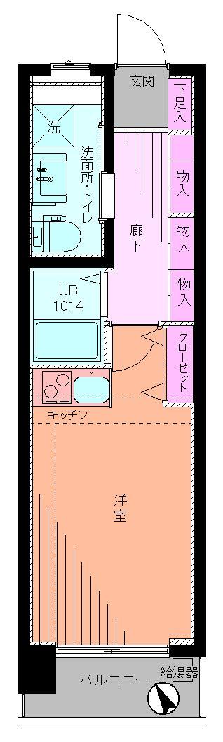 Floor plan. Price 8.9 million yen, Occupied area 24.16 sq m , Balcony area 5.58 sq m Floor
