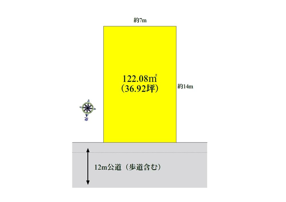 Compartment figure. Land price 31,380,000 yen, Land area 122.08 sq m