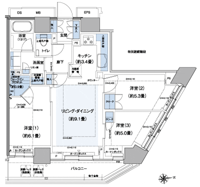 Floor: 3LD ・ K + WIC, the occupied area: 64.56 sq m, Price: TBD