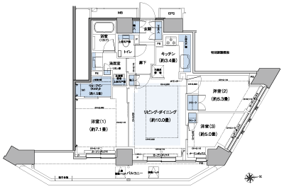 Floor: 3LD ・ K + WIC, the occupied area: 68.54 sq m, Price: 44,594,028 yen, now on sale