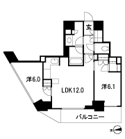 Floor: 2LDK + WIC, the occupied area: 56.83 sq m, Price: 40,352,114 yen, now on sale