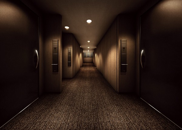 Corridor Among strike a relaxation such as hotels (Rendering CG)