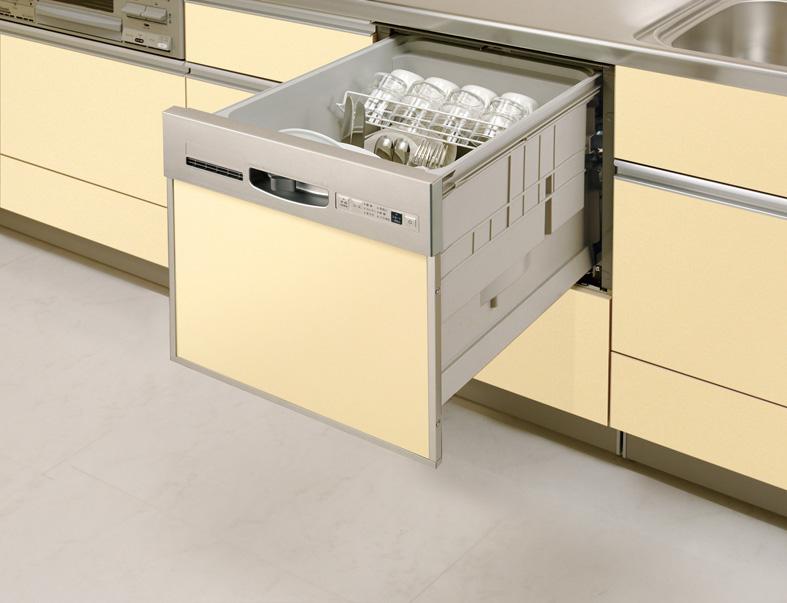 Other Equipment. Without bend over, Drawer type tableware can be out easier.  ※ The photograph is a manufacturer Image.