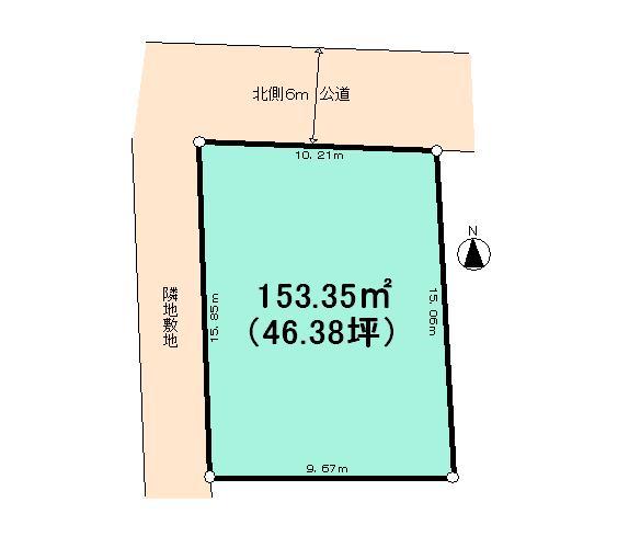 Compartment figure. Land price 60,300,000 yen, Land area 153.35 sq m