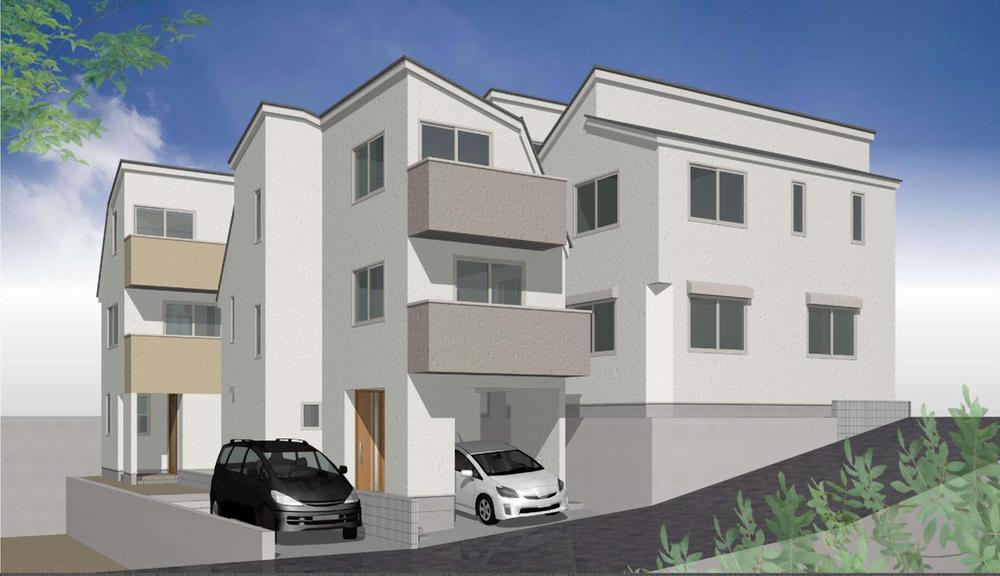 Rendering (appearance). Itabashi Narimasu 3-chome, a quiet residential area. Day ・ View ・ Ventilation is good. Charm house insurance (10 years insurance) spacious LDK, Bathroom Dryer, Dishwasher standard equipment. Original specifications using solid wood (oak) in the flooring. 