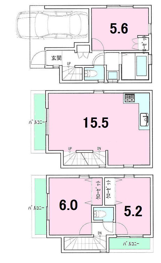 Floor plan. (D Building), Price 28.8 million yen, 3LDK, Land area 46.38 sq m , Building area 82.48 sq m