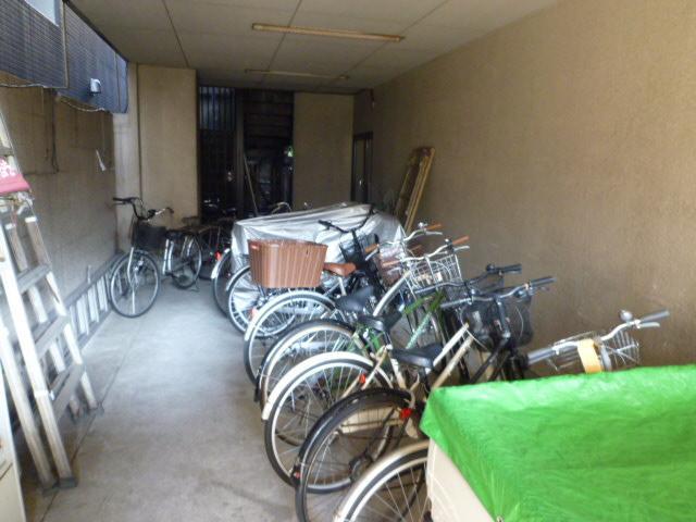 Parking lot. Bicycle parking space