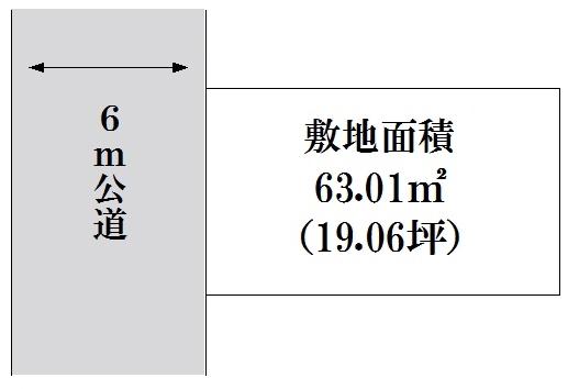 Compartment figure. Land price 25 million yen, Land area 63.01 sq m