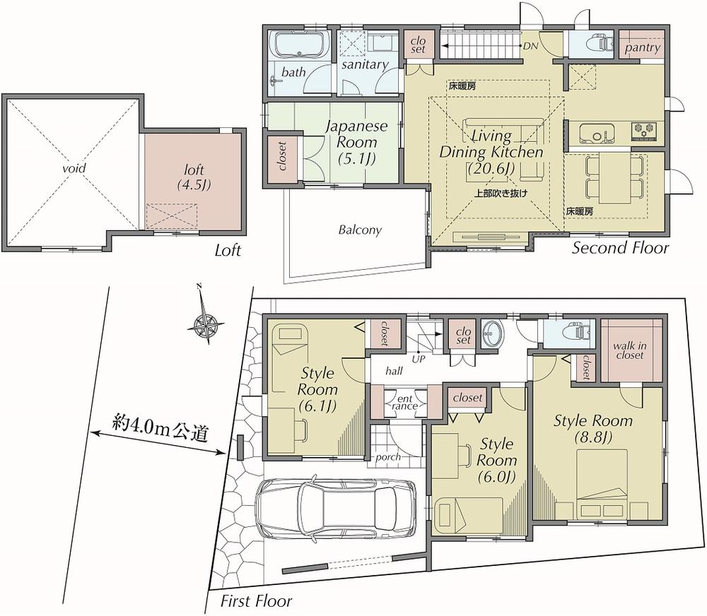 Floor plan. Price TBD , 4LDK+S, Land area 90.52 sq m , Building area 104 sq m