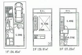 Floor plan. 39,800,000 yen, 3LDK, Land area 50.11 sq m , Building area 86.82 sq m