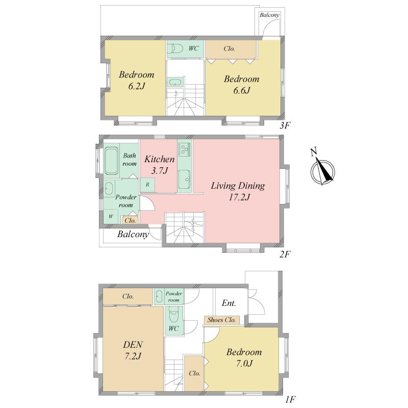 Floor plan. 44,800,000 yen, 3LDK + S (storeroom), Land area 89.24 sq m , Building area 108.44 sq m