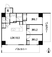 Floor: 3LDK, occupied area: 75.18 sq m