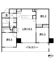 Floor: 3LDK, occupied area: 70.28 sq m
