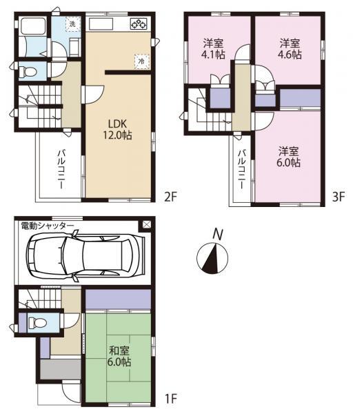 Floor plan. 38,800,000 yen, 4LDK, Land area 67 sq m , Building area 85.28 sq m