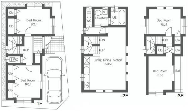 Floor plan. 48,800,000 yen, 4LDK, Land area 63.59 sq m , Building area 101.45 sq m