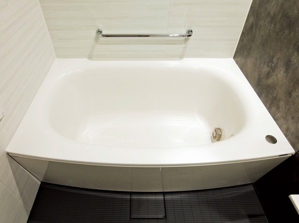 Bathing-wash room.  [Warm bath] With an emphasis on relaxation feeling of general bath, It is a simple design.