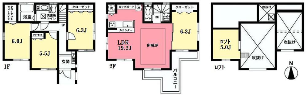 Floor plan. (1), Price 53,800,000 yen, 4LDK+S, Land area 99.5 sq m , Building area 100.44 sq m