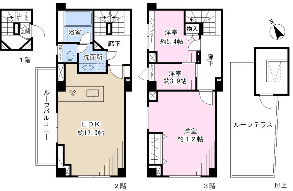 Floor plan. 3LDK, Price 49,800,000 yen, Occupied area 94.85 sq m