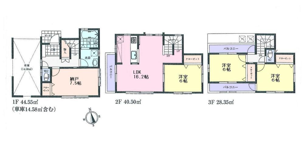 Floor plan. (5 Building), Price 52,800,000 yen, 3LDK+S, Land area 80.5 sq m , Building area 113.4 sq m