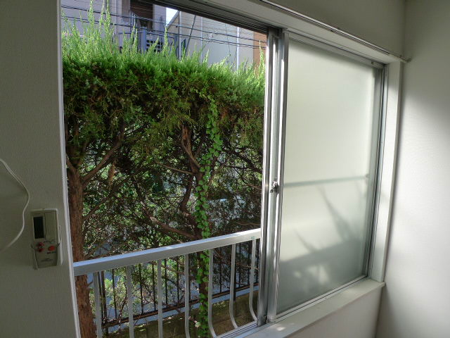 Balcony. A glance at the first floor is not worried because the hedge. 