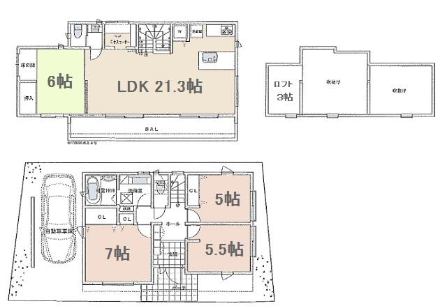 Floor plan. 67,800,000 yen, 4LDK, Land area 100 sq m , Building area 103.97 sq m property Floor Plan