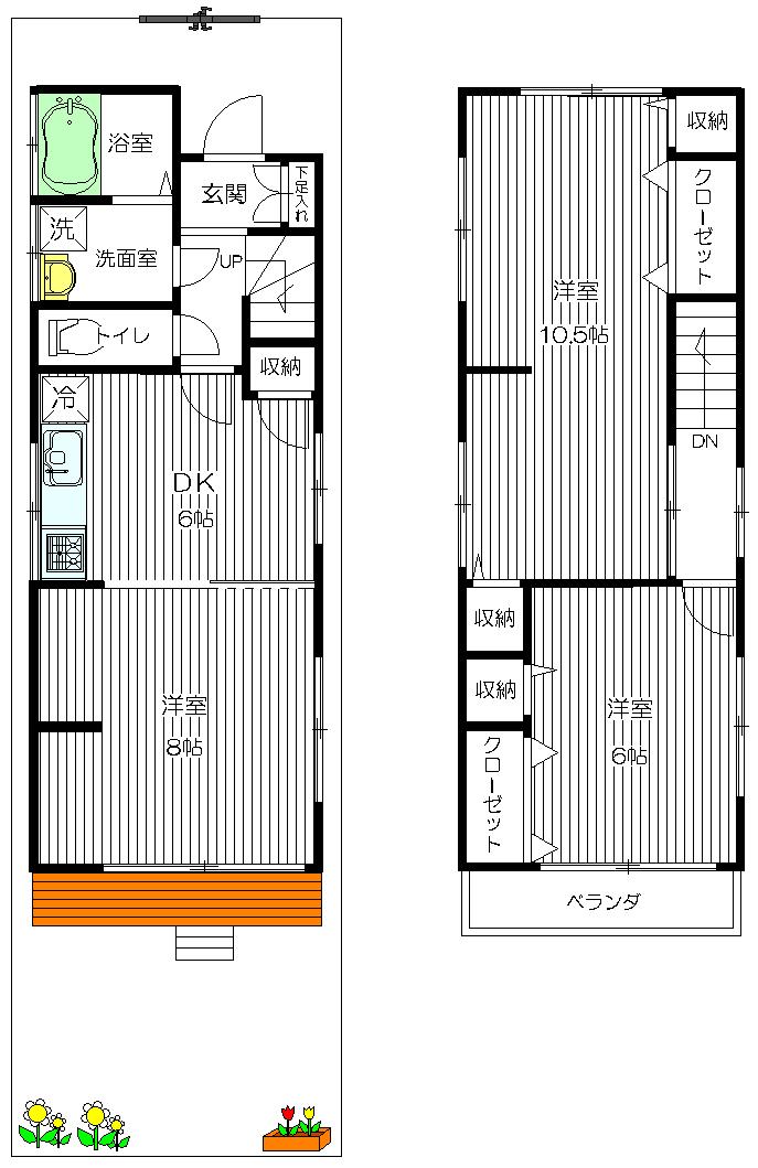 Floor plan. 21,800,000 yen, 3LDK + S (storeroom), Land area 72.72 sq m , Building area 71.05 sq m