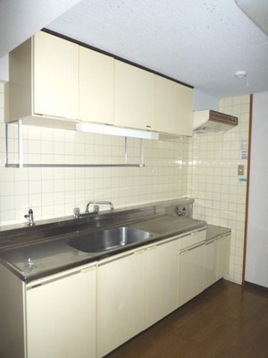 Kitchen. Two-burner gas stove installation Allowed (reference photograph of another in Room)