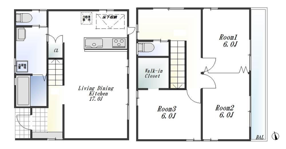 Floor plan. (4 Building), Price 43,300,000 yen, 3LDK, Land area 99.3 sq m , Building area 97.7 sq m