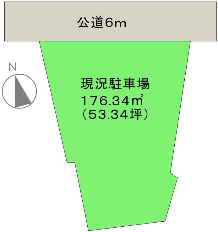 Compartment figure. Land price 64 million yen, Land area 176.34 sq m