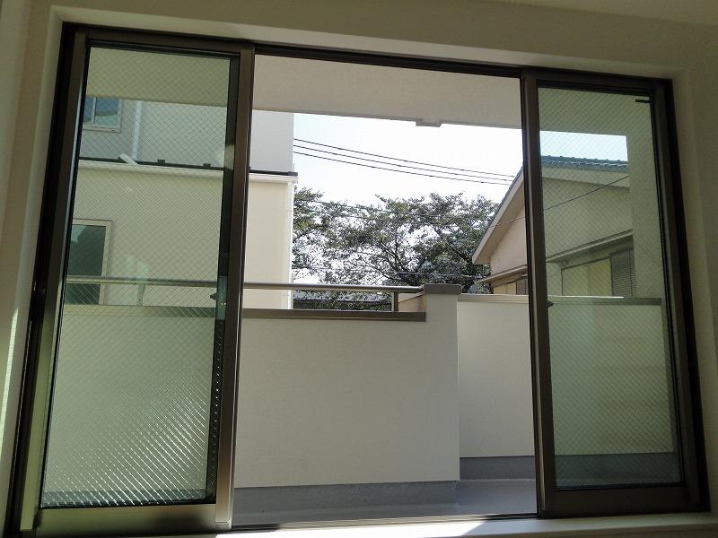 View photos from the dwelling unit. South four windows row of cherry blossom trees to the back (B Building)