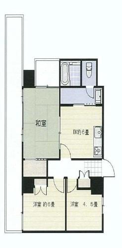 Floor plan. 3DK, Price 19,980,000 yen, Occupied area 51.25 sq m , Balcony area 11.84 sq m