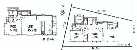 Floor plan. 37,800,000 yen, 3LDK, Land area 75.9 sq m , Building area 87.46 sq m