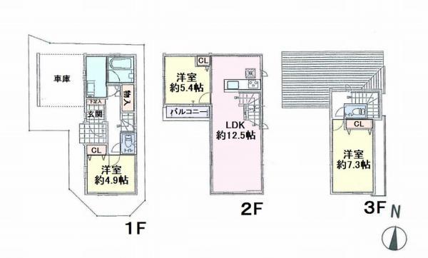 Floor plan. 39,800,000 yen, 3LDK, Land area 65.91 sq m , Building area 92.31 sq m ◎ living with under-floor heating