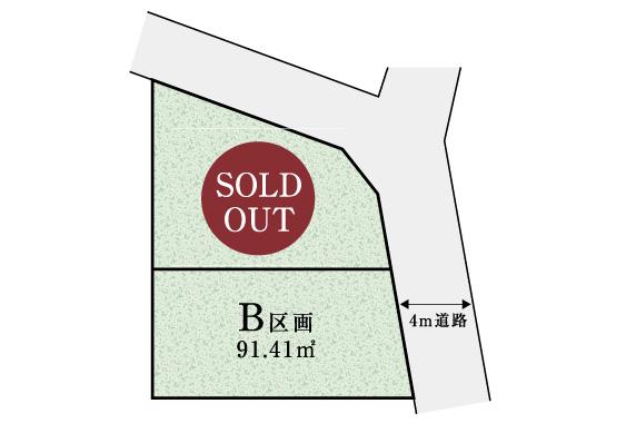 Compartment figure. 48,800,000 yen, 3LDK, Land area 91.5 sq m , Building area 90.66 sq m