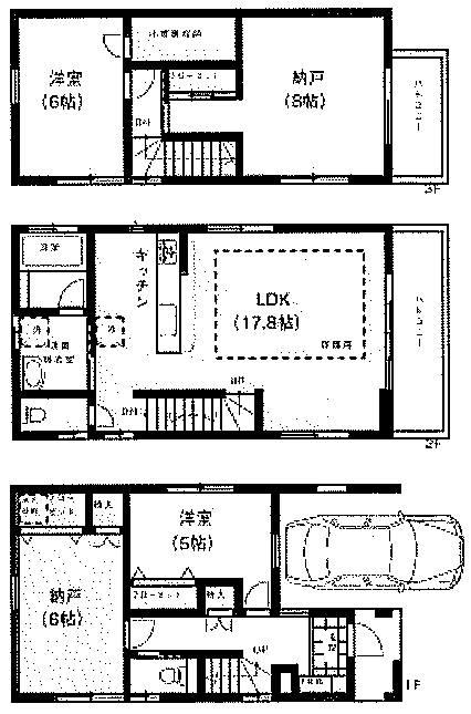 Floor plan. 45,800,000 yen, 4LDK, Land area 73.2 sq m , Building area 117.57 sq m