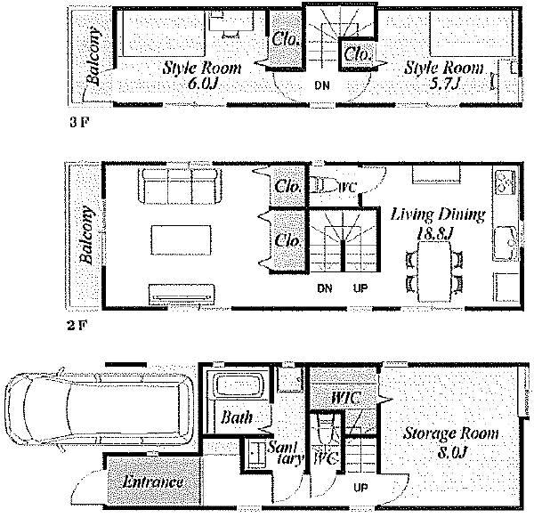 Building plan example (floor plan). Building plan example (A Building) Building price 17 million yen Building area 95.66 sq m