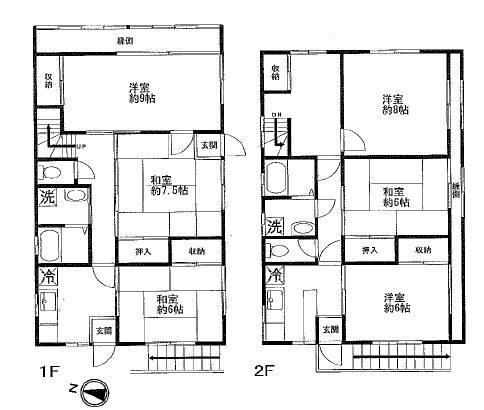 Floor plan. 34,800,000 yen, 7KK, Land area 115.6 sq m , Building area 130.83 sq m