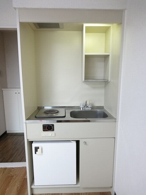 Kitchen. With a mini fridge!