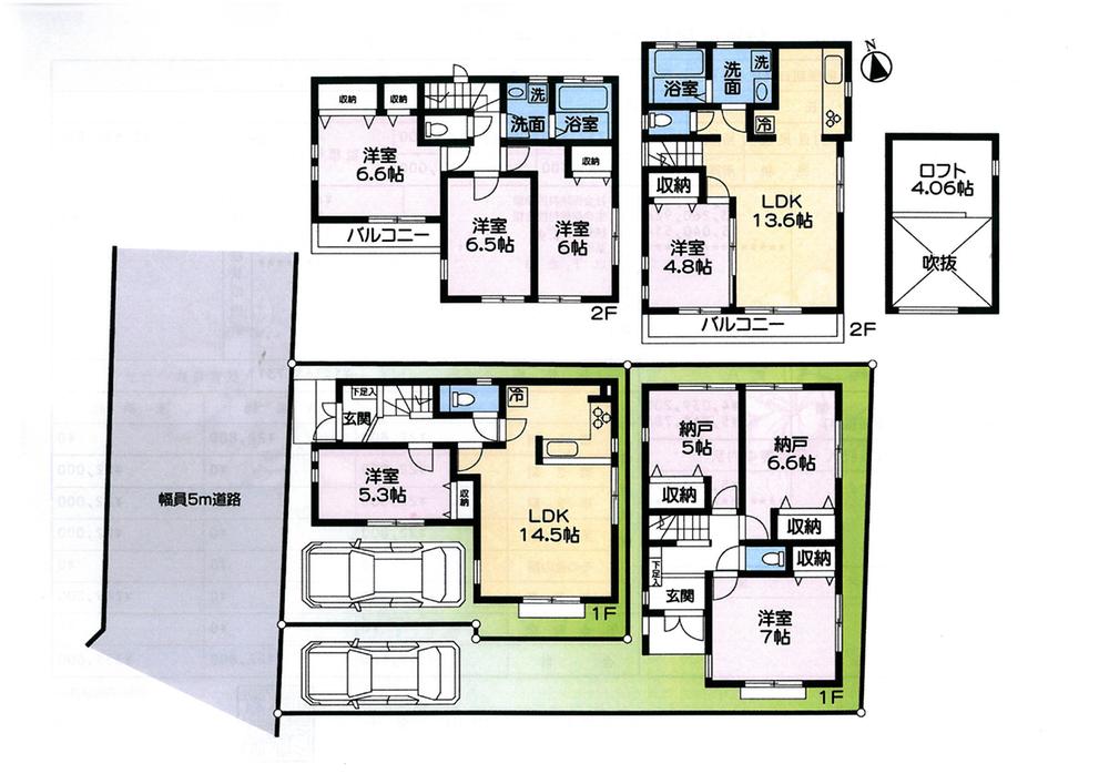 Floor plan. 35,800,000 yen, 4LDK, Land area 89.14 sq m , Building area 86.32 sq m
