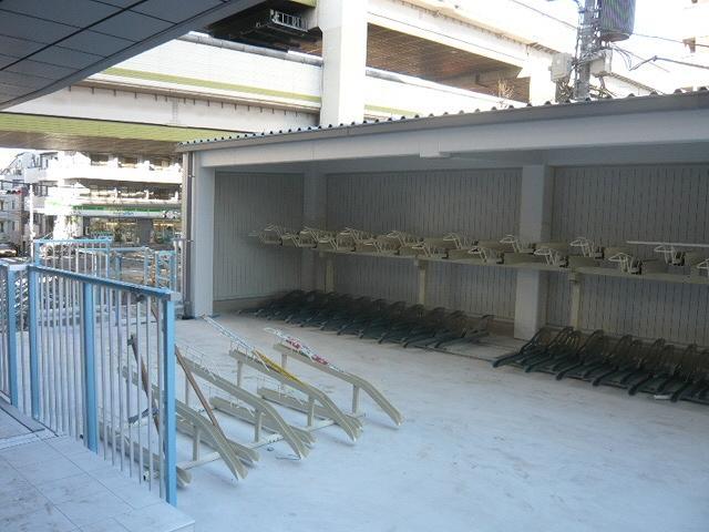 Parking lot. Bicycle-parking space