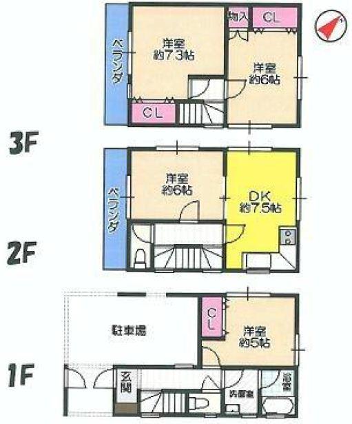 Floor plan. 32,900,000 yen, 4DK, Land area 49.8 sq m , Building area 78.97 sq m