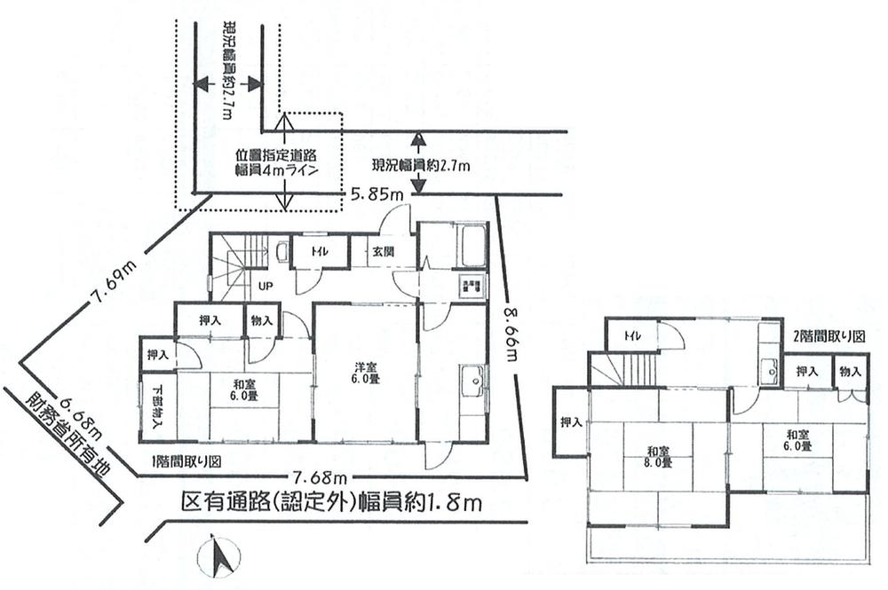 Floor plan. 14.8 million yen, 4K, Land area 84.9 sq m , Building area 75.33 sq m