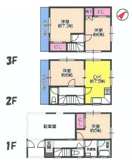 Floor plan. 32,900,000 yen, 4DK, Land area 49.8 sq m , Building area 78.97 sq m